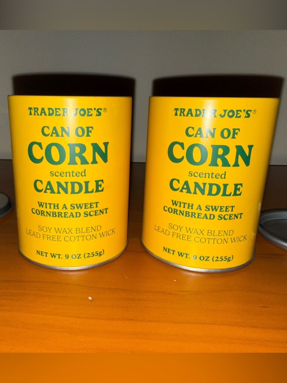 Pair of Trader Joe’s Can of Corn Candles (2) - Picture 12 of 14